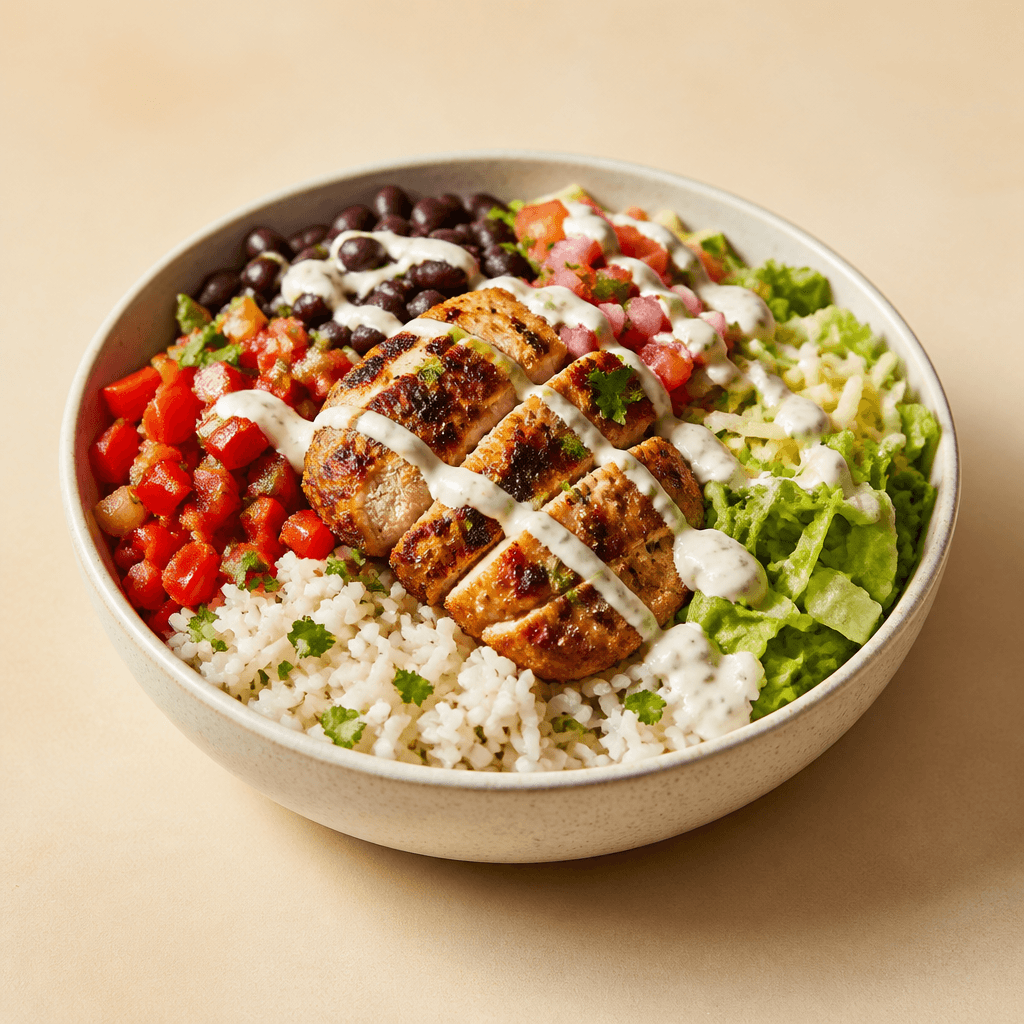 Chicken burrito Rice Bowl