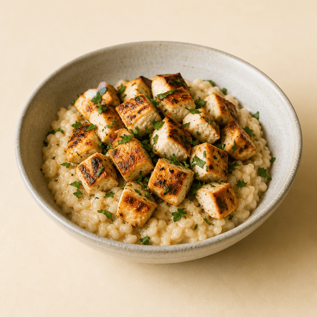 Creamy Grilled Chicken Rice Bowl